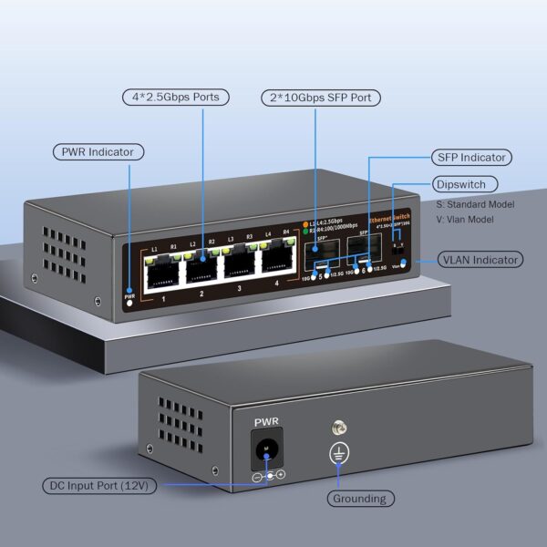 6 Port 2.5G Unmanaged Ethernet Switch