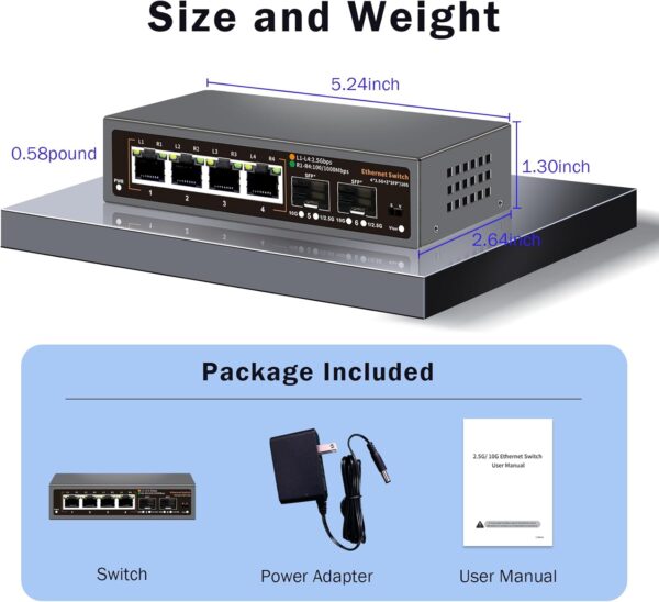 6 Port 2.5G Unmanaged Ethernet Switch