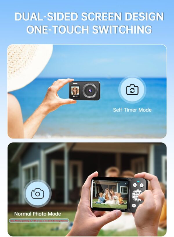 Digital Camera 4K 64MP with 64G SD Card