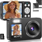 Digital Camera 4K 64MP with 64G SD Card