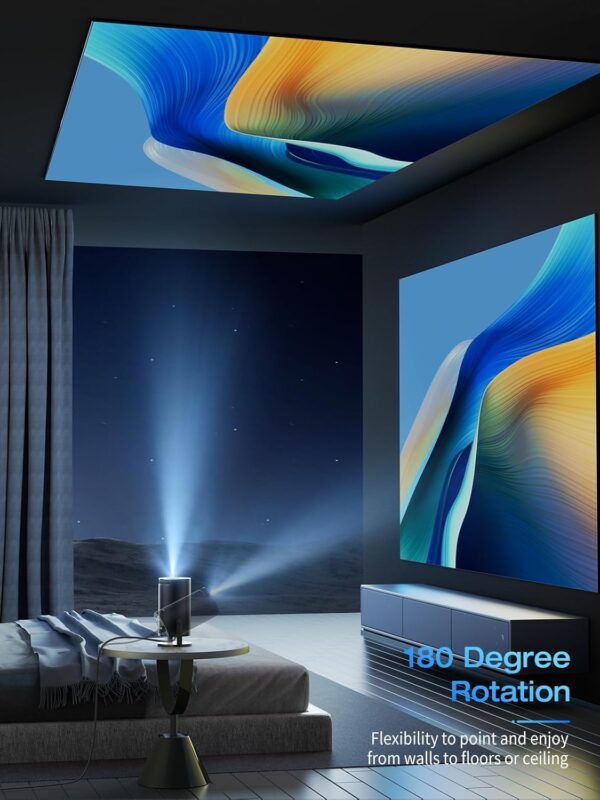 Mini Projector Portable 18000 Lux Projector 4K Supported