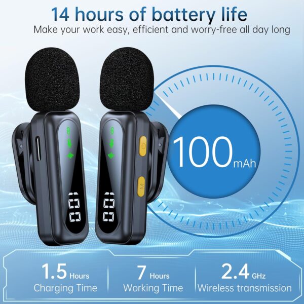Wireless Lavalier Microphone with Magnetic Clip