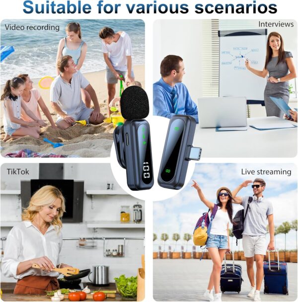 Wireless Lavalier Microphone with Magnetic Clip