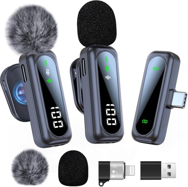 Wireless Lavalier Microphone with Magnetic Clip
