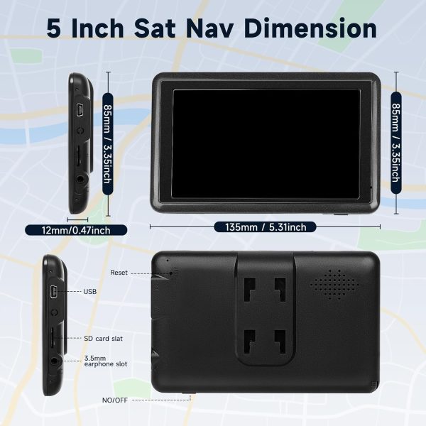 Sat Nav, 5 inch GPS Navigator