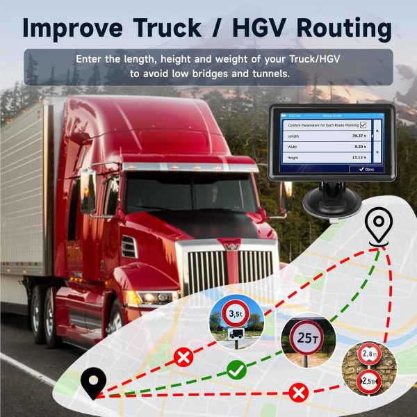 Sat Nav, 5 inch GPS Navigator