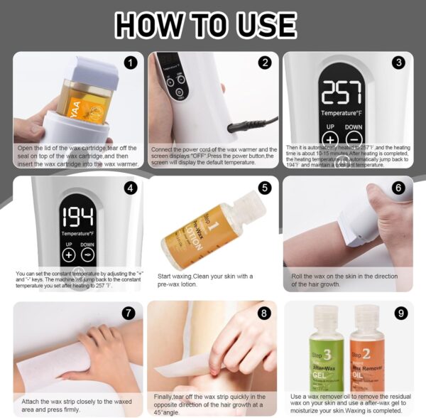 Wax Roller Kit for Hair Removal, Waxing Kit