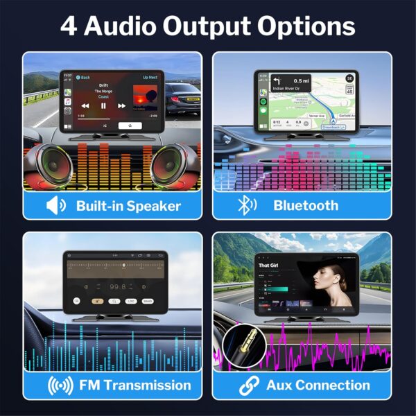 Wireless Car Stereo for Apple Carplay & Android