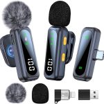 dralud 2 Pack Wireless Lavalier Microphone
